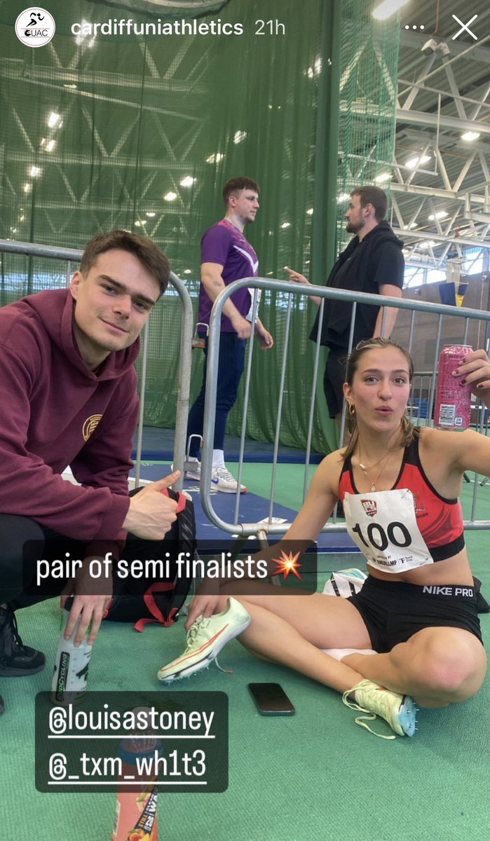 rickyw2's tweet photo. Both @kingstonandpoly sprinters from @cardiffuniac through to @BUCSsport semis in the 100m https://t.co/Rkwq4GTeY0
