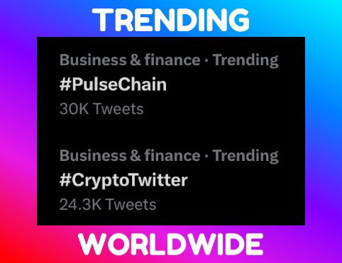 KatieePCrypto's tweet photo. PulseChain is Trending Worldwide under Business and Finance 😎

The haters are going to be so MAD when we launch,

PulseChain is about to take over the Crypto Space! 😊

$HEX https://t.co/Hhv9x0UdD2
