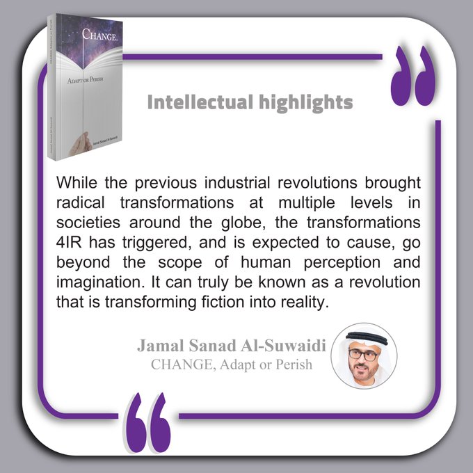 RT @suwaidi_jamal: The change adapter or perish UAE Intellectual Highlights - Jamal Sanad Al Suwaidi https://t.co/NxQ4vhl9HC