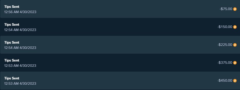 StakeVIPRewards's tweet image. April Leaderboard winnings tipped out instantly!
(User in 1st place had a $300 advance for being so far ahead) 
Congrats Everyone!
May Leaderboard live tomorrow .com and .us!
stakeviprewards.com/leaderboard