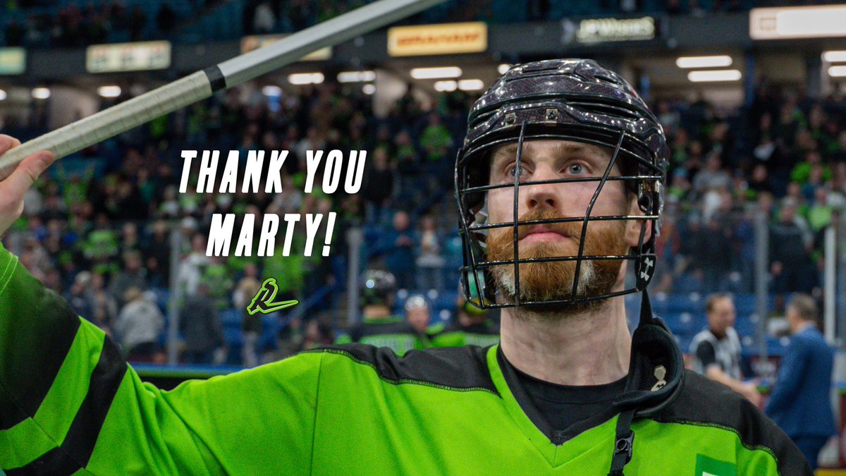 SaskRushLAX's tweet photo. Thank you Marty Dinsdale. A special career from a special player. We’re glad it ended wearing green. 💚💚 https://t.co/Mh70hCKXGN