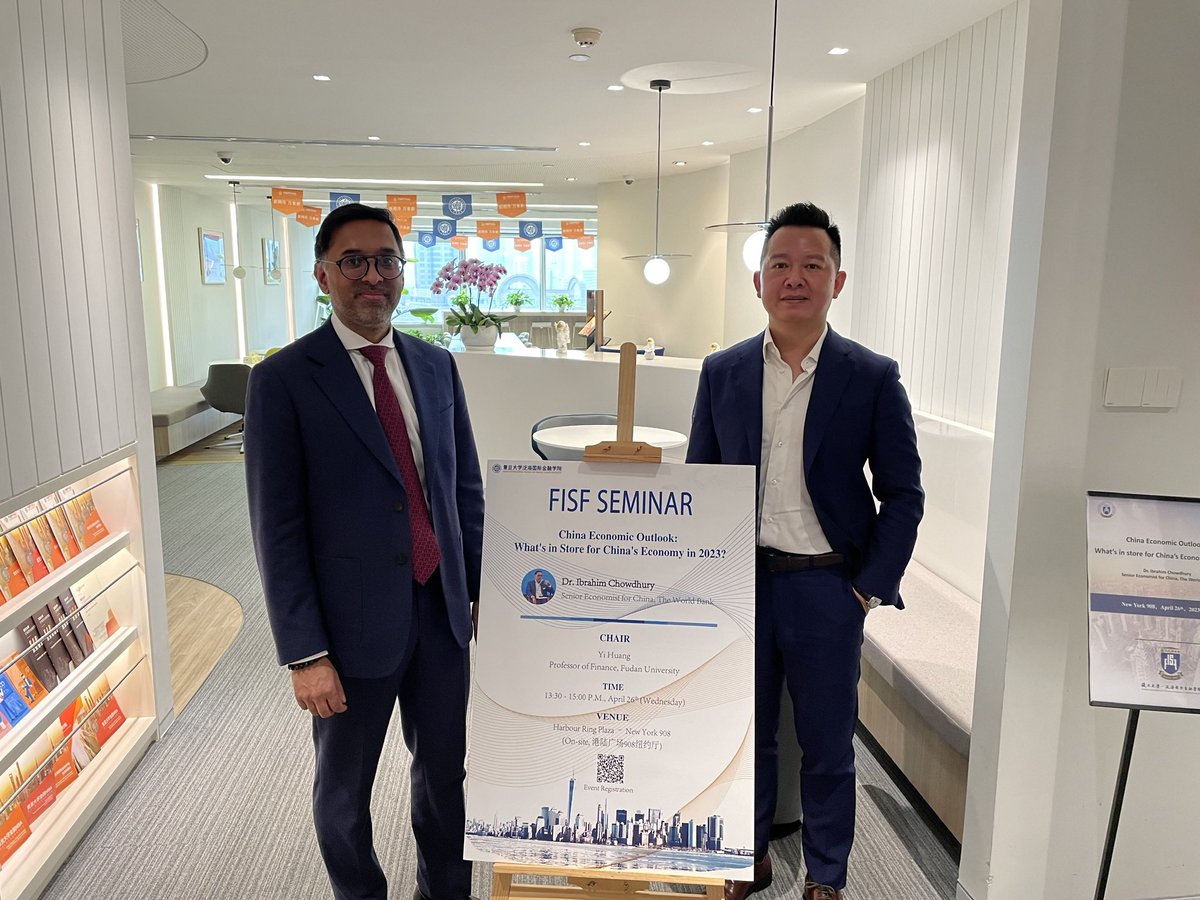 Great talks with Dr. Yang Zhao(CICC) and World Bank Senior China economist <a href="/IbiChowdhury/">Ibrahim Chowdhury</a> <a href="/SwissCham/">SwissCham Australia</a> Shanghai
