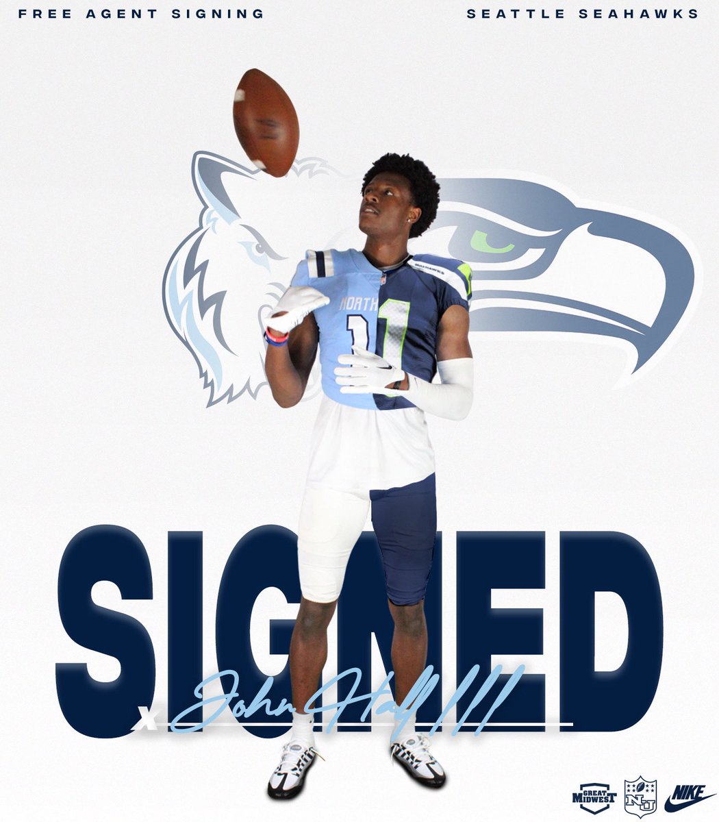 Congrats to John Hall on signing with the Seattle Seahawks‼️

#GetNorth #RollTimbys🐺