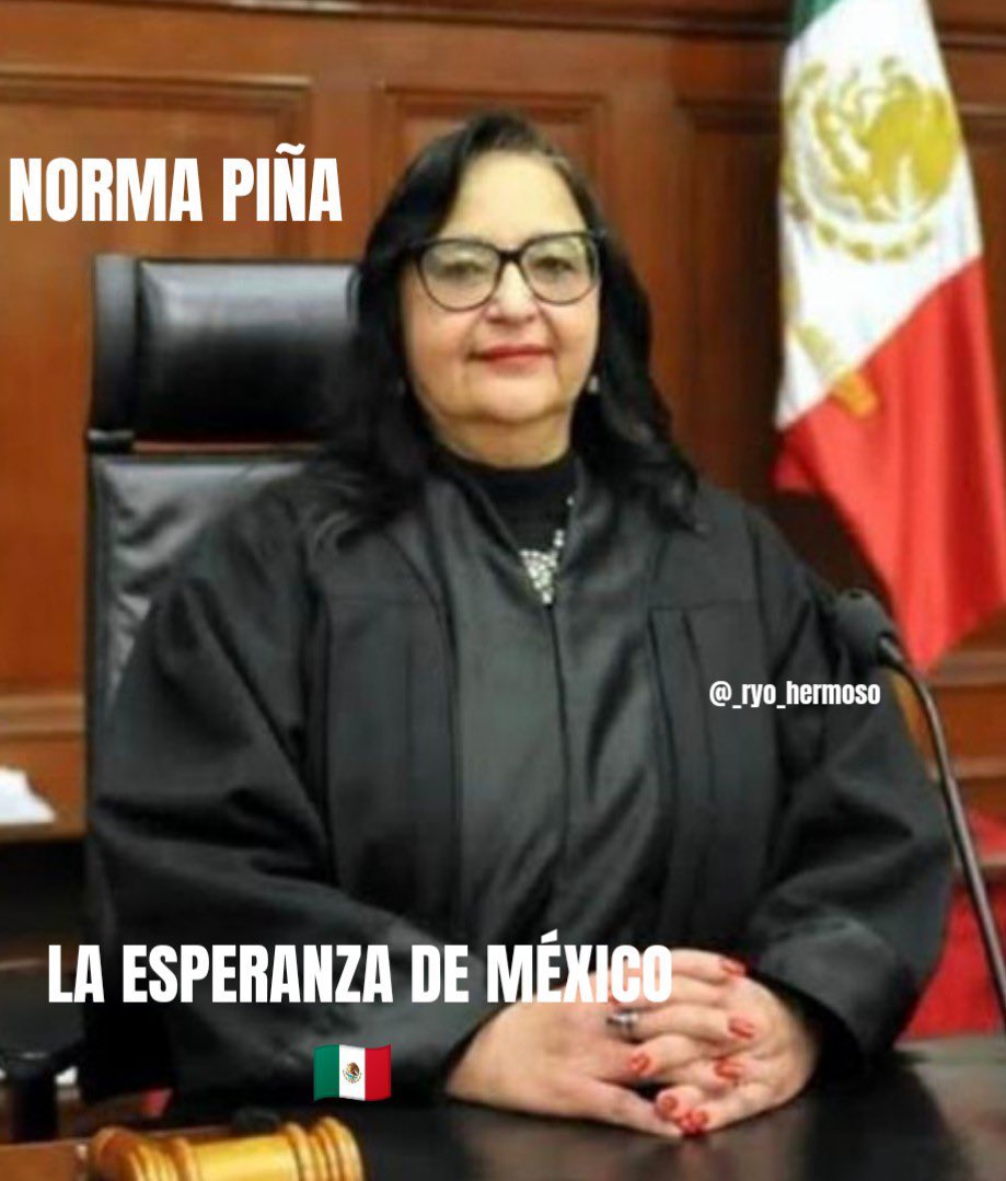 ryo_hermoso's tweet photo. #ElINAINoSeToca 
La Ministra Presidente de la @SCJN Norma Piña, una mujer ejemplar, es la esperanza de México. 🥳

Rt si estás de acuerdo.👇🙋‍♀️ https://t.co/H7hETzWnRw