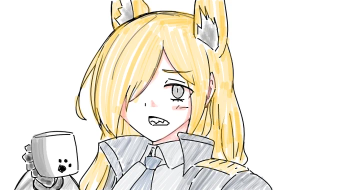 ガーティックフォンで描いたカンナとパワーちゃん #garticphone