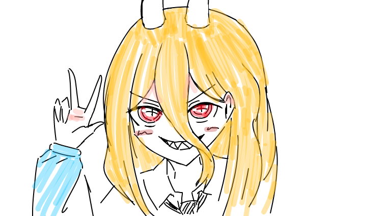 「ガーティックフォンで描いたカンナとパワーちゃん #garticphone」|そうすけのイラスト