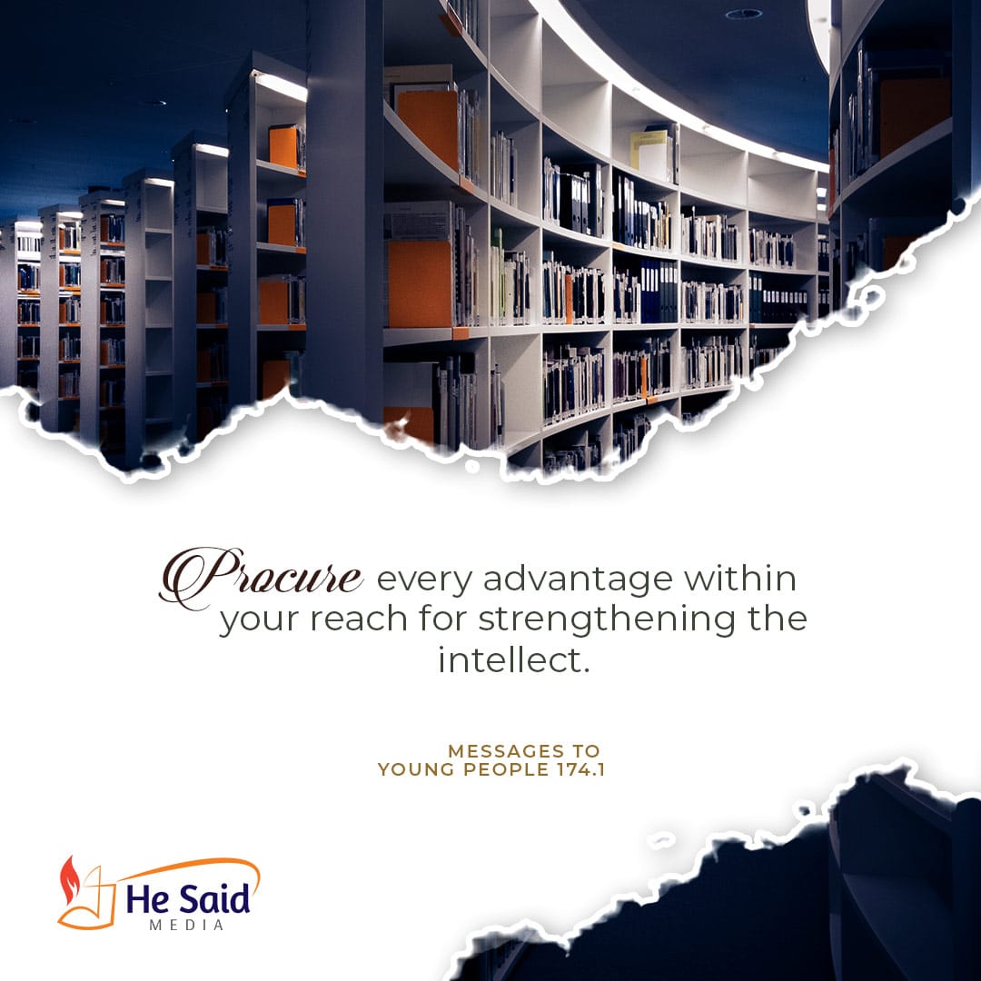 HeSaidMedia's tweet photo. Be determined to become as useful and efficient as God calls you to be. Be thorough and faithful in whatever you undertake. (MYP 174.1)
#Intellectuality
#HeSaidMedia https://t.co/QiwzjIPbgT