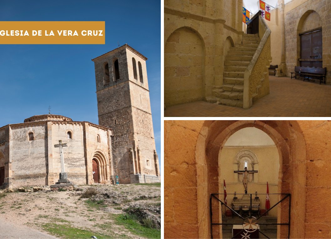 🧐¿Sabías que la construcción de la iglesia de la Vera Cruz, del siglo XIII, se atribuye a la Orden del Santo Sepulcro?
Tiene planta dodecagonal, en torno a una estructura central, con tres ábsides. La torre y un cuarto ábside se añadieron posteriormente.

 #RedescubreSegovia