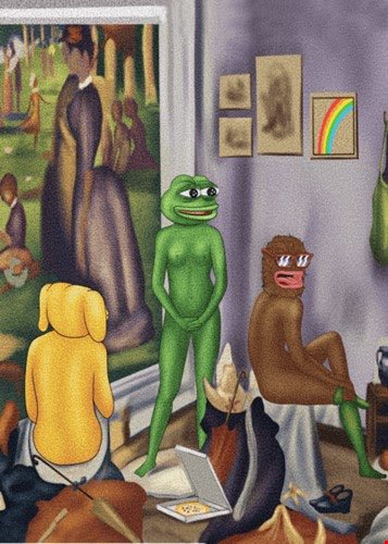 rarepepenews's tweet image. Well, now that's quite something!

A new #FakeRare debut artwork, auction coming up in 2.5 hours... in #WTHAuctionHouse, by @RoaringAuctions

PEPENSEMBLE