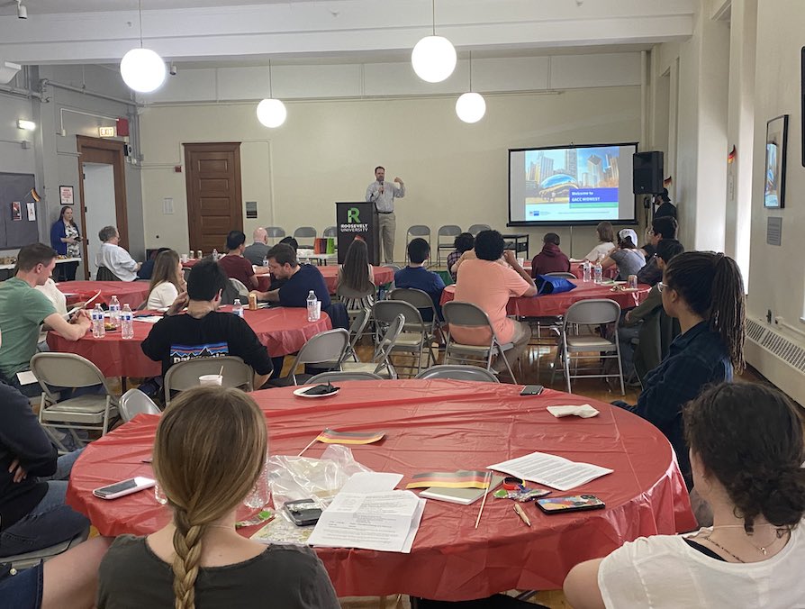 Wonderful times at the 10th NoIl AATG German College Immersion Day on 4/15/23 on the topic German Chicago at <a href="/RooseveltU/">Roosevelt University</a>! Workshops were on art, architecture, music, and immigration! Kudos to all and thank you to <a href="/GermanyMidwest/">German Consulate General Chicago</a> @GACC_Midwest <a href="/AATGOnline/">AATG</a> <a href="/GI_Chicago/">Goethe-Institut CHI</a> <a href="/GermanatNU/">Northwestern University German Department</a>