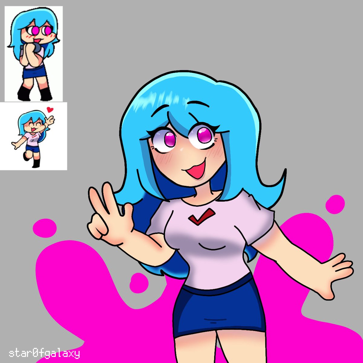 star0fgalaxy's tweet photo. Sky fangirl is here! Still learning how to do background sooo... Also please tell me if i forgot something on sky
#sky #skyfangirl #fnf #fnfmod #fanart https://t.co/5p439iQSjz