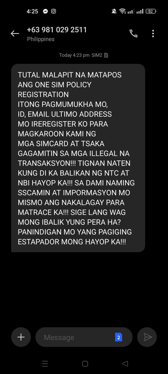 Maann5178356822's tweet photo. SHUT DOWN ILLEGAL AND ABUSIVE OLA
#FightOnlineLoanSharks
#UOVM @senatePH @IdolRaffyTulfo @WinGatchalian74 @SenGracePOE @Cynthia_Villar https://t.co/BCJDtptHM8