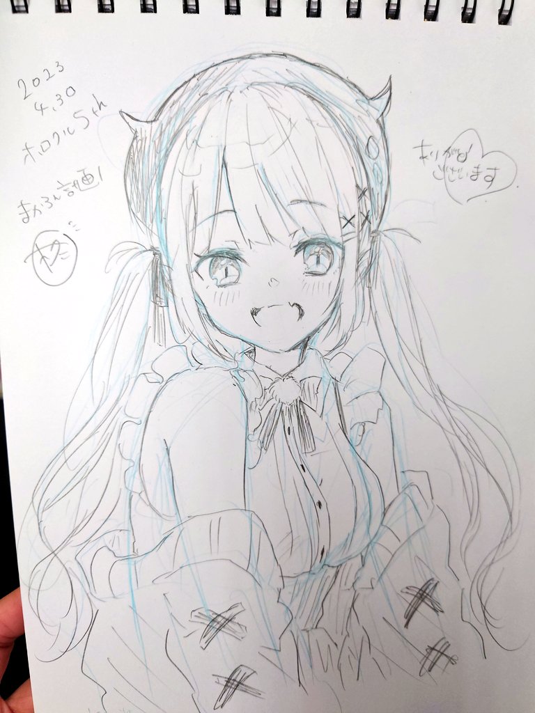 イベントありがとうございました!! 撤収します! こちら描いたスケブちゃんたち!