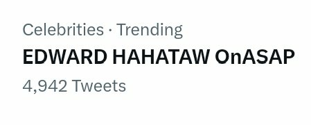 EJBxLouiseRain's tweet photo. Hello po @ASAPOfficial..trending ang #ASAPsuperHot with more than 5K tc.
Double trending for Edward Barber.
EDWARD HAHATAW OnASAP
#ASAPsuperHot
#EdwardBarber @Barber_Edward_ https://t.co/ngsk30mm1V