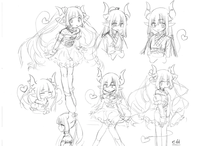 えま★おうがすとさんらくがき。
