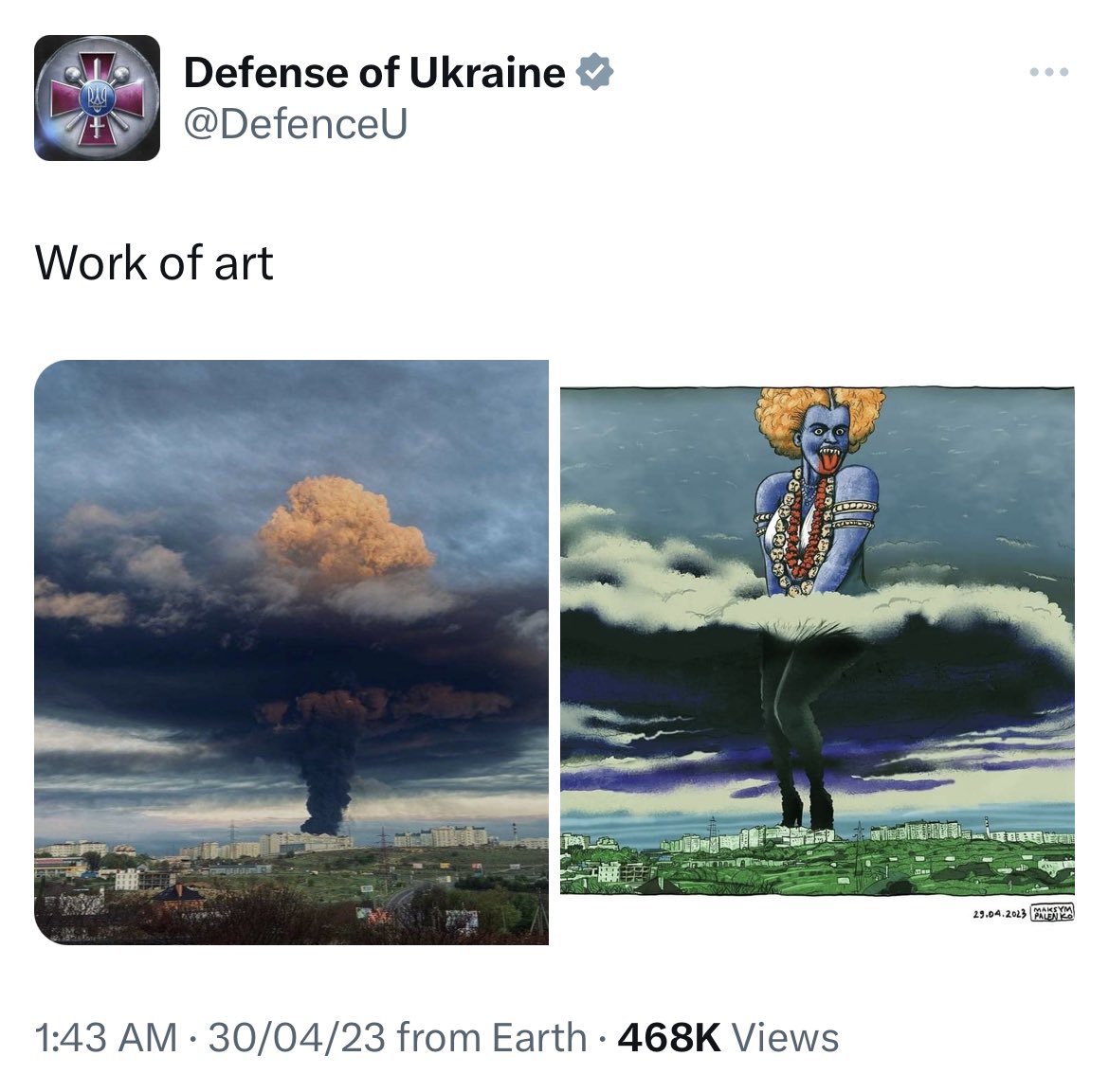 It is insult to Mata Kali. It is insult to 1.4 billion people. 

India should convey a strong message to Ukraine. @DrSJaishankar ji

@DefenceU