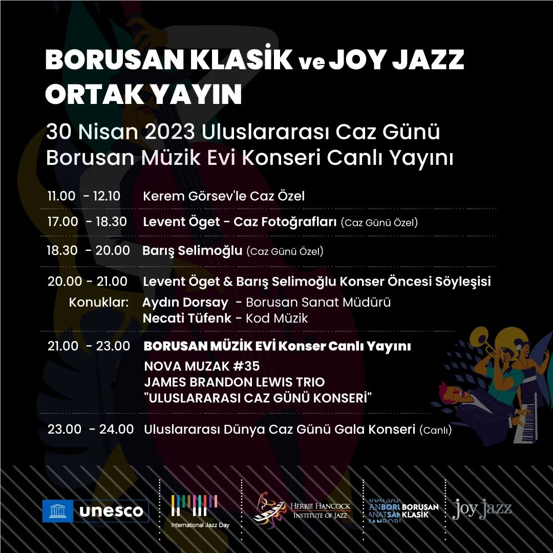 Joyjazzradio's tweet photo. Uluslararası Dünya Caz Günü kutlu olsun https://t.co/tstBXLCXQx