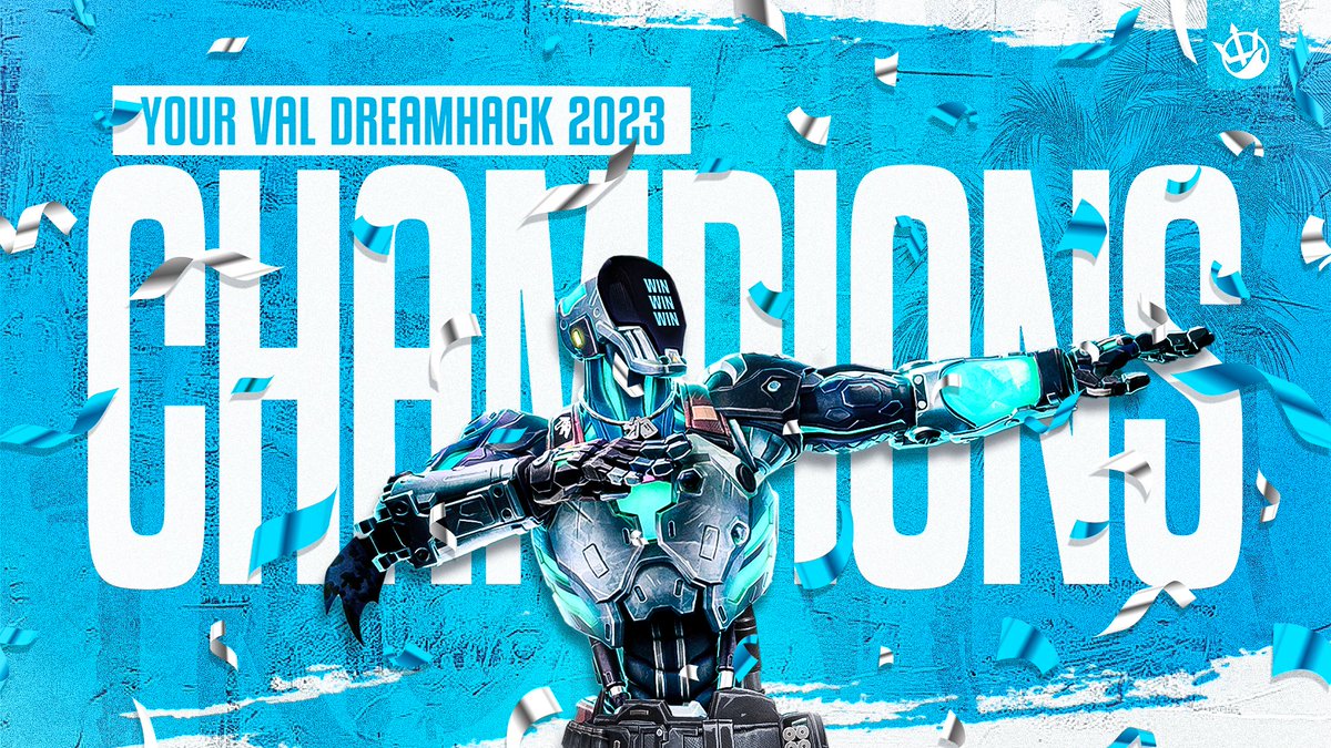 #Champions🏆

We are your Valorant 10k Dreamhack 2023 champions!

🔹@myth_oce
🔹@howievalo
🔹<a href="/mazuongg2k4/">Mazuong2k4</a>
🔹<a href="/Blessed_Val/">Blessed</a>
🔹@Prophet_AU

Well played to <a href="/95XEsports/">95X Esports</a> and <a href="/NerdPunt/">NerdPunt</a>, great games. 🤝

#RaiseYourTrident🔱 | #MakingWaves🌊