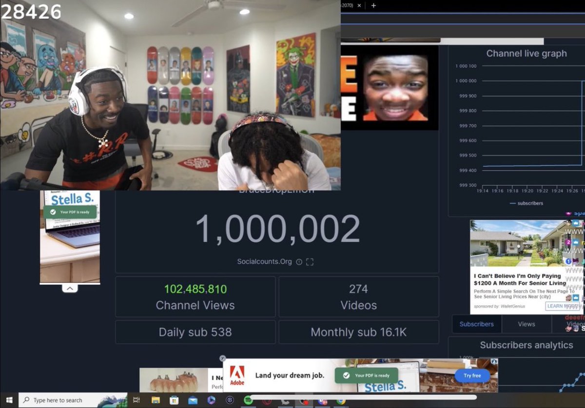raycondones's tweet photo. 1 MILLION FUCKING SUBS  FUCK EVERYONE WHO DOUBTED!!!!! WE HERE DEO4L https://t.co/XL4VqSwgB5