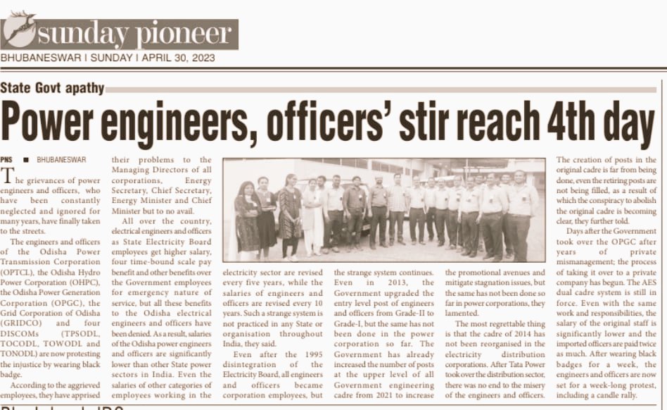 ServiceWesco's tweet photo. Protest of Power Engineers of Odisha against the historical injustice towards the service conditions @OPTRA_OPTCL @OPTCL_Odisha https://t.co/jVW9HJaVKn