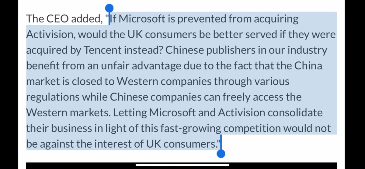 MrFrenchFries5's tweet photo. @JezCorden @BoddyZachary CMA made a terrible mistake by block the deal so I think 4J studio might be right about this. https://t.co/g5EFwlIudW