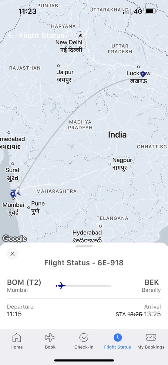 ubikadev's tweet photo. I was getting impatient waiting for my @IndiGo6E flight to take off. Then I browsed their app and realized that they are planning to take me to Raibareli in place of Bareilly.Suddenly sitting in the plane feels better than reaching the destination. https://t.co/Mh1saIwGQd