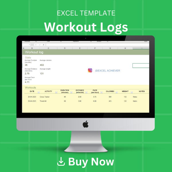 AchieverExcel's tweet image. Get fit and organized with my new &quot;Workout Logs&quot; Excel Template! 💪📊 

Track your progress and achieve your fitness goals efficiently. 

Available for FREE for the next 24 hours with discount code &quot;AMJAD100&quot;. Don&apos;t miss out! 

#ExcelTemplates #FitnessGoals #ProductLaunch
