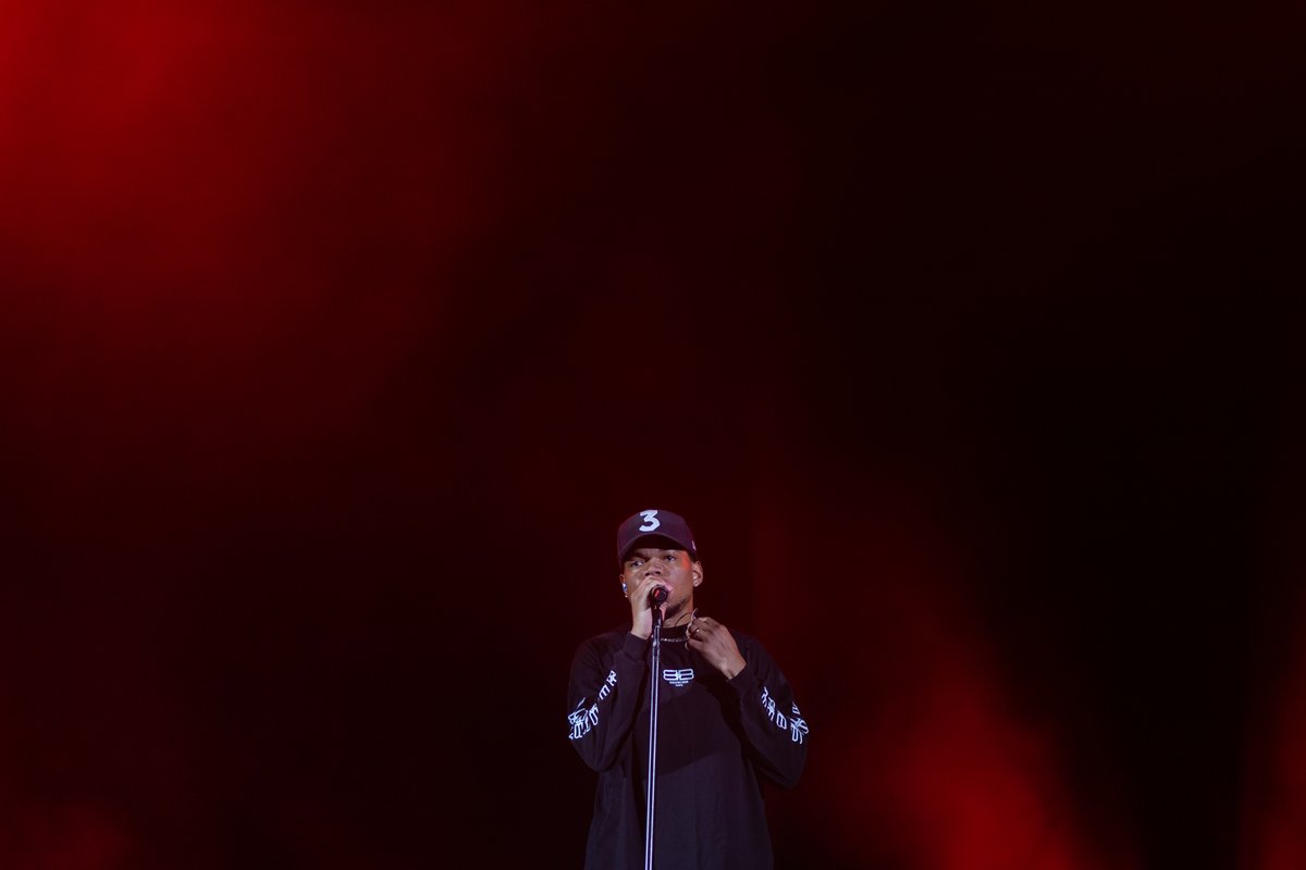 OUDaily's tweet photo. Chance the Rapper headlined Fill the Stadium in Norman on Saturday night. Check out our best images of the concert:

https://t.co/hasO4dQoER https://t.co/wwiSfVmhZn