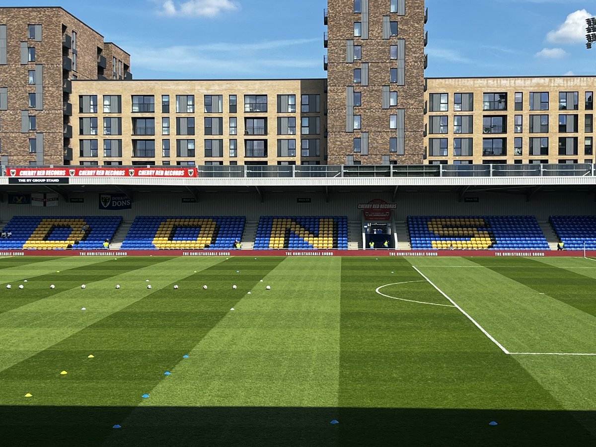 Alexgroundhop's tweet photo. Loved our day at @AFCWimbledon v @TranmereRovers 
Great weather, great people, loved the new ground 
All round a great day out 91/92 1 to go but that will probably have to wait until next season! https://t.co/kdUFV7p2rN