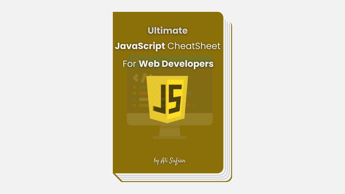 aliscodes's tweet image. JavaScript is difficult to learn, but not anymore!
I have prepared the "The Ultimate JavaScript cheat sheet" ebook.  
You will get:  
• JavaScript Cheat sheet 
• Resources to learn JavaScript 
To get it,  
• Like 
• Reply "JS" 
• follow me (so that I can DM)
