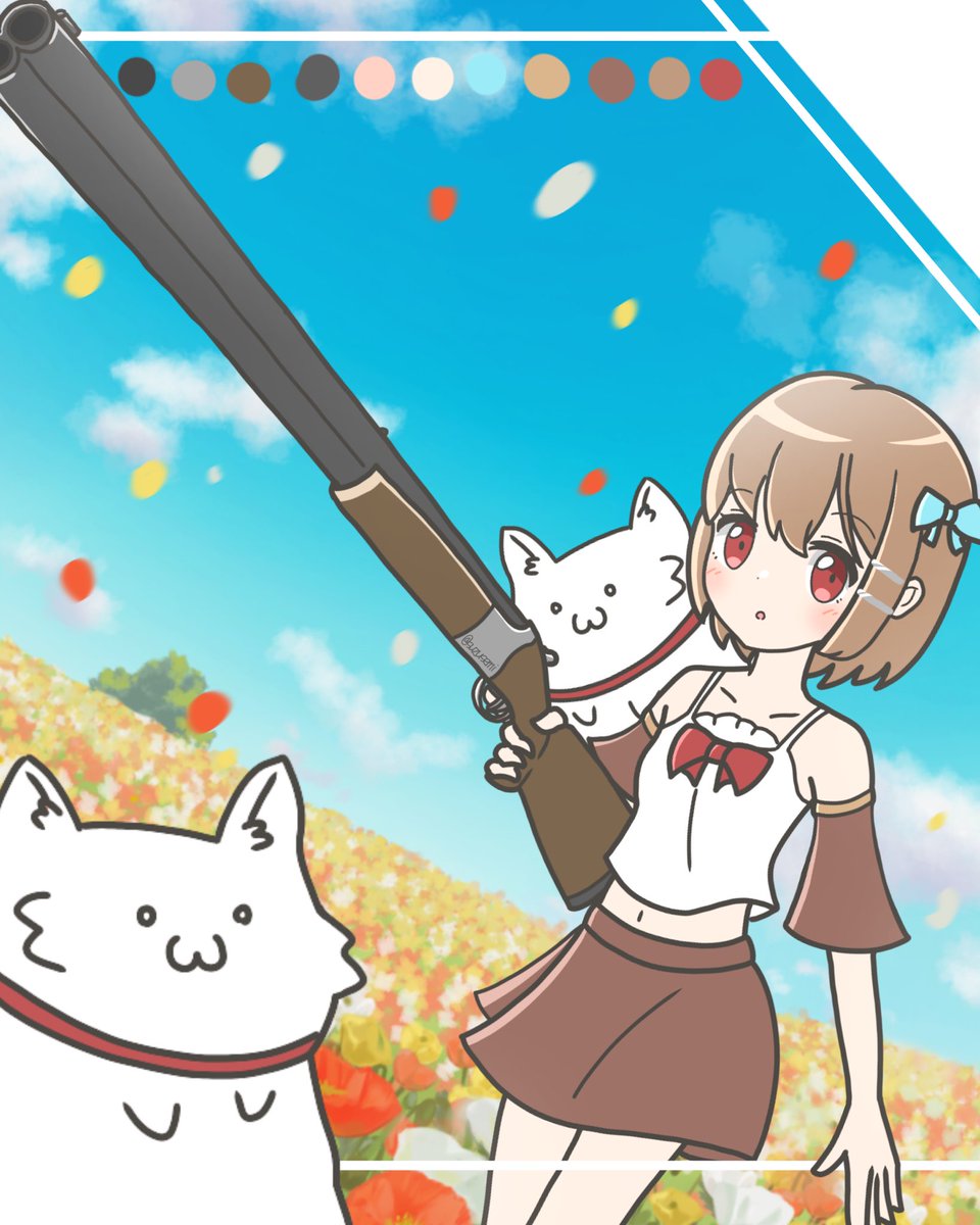 suzusemi's tweet photo. ぷよに影響受けてちょっとタッチ変えてみた
描きたいこと描けたし時短だしいい感じ✨
#オリキャラ　
#お絵描き https://t.co/F88BERqQuV