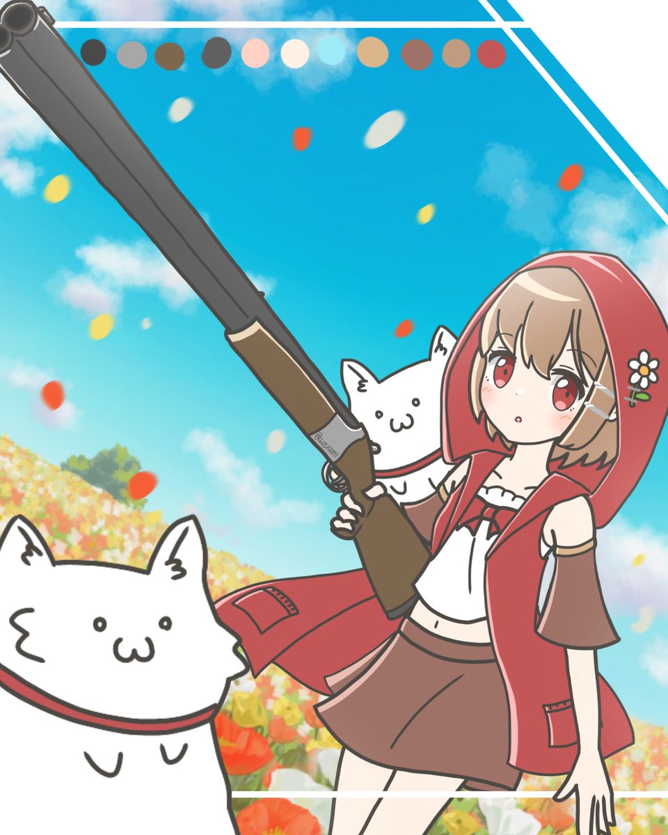 suzusemi's tweet photo. ぷよに影響受けてちょっとタッチ変えてみた
描きたいこと描けたし時短だしいい感じ✨
#オリキャラ　
#お絵描き https://t.co/F88BERqQuV