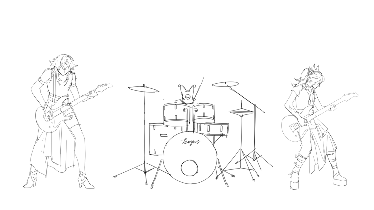 I got a nice opportunity to make Inkya Impulse MV's illustration for @gavisbettel and @banzoinhakka !!
thank you very much :D Hope you enjoy the cover !!
also, I have a special draft version of Phantom playing drum in reply 🔽
#bettelful #PIHAKKASSO
https://t.co/FUgIIbEIzq