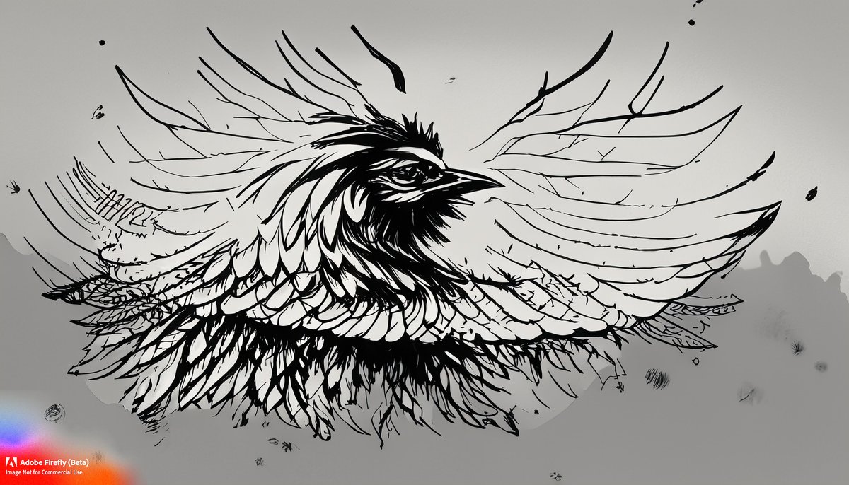 @dramenon  - here's something I spun off from your Victorian wallpaper... stylized inked ravens!

#AdobeFirefly (prompt in Alt)