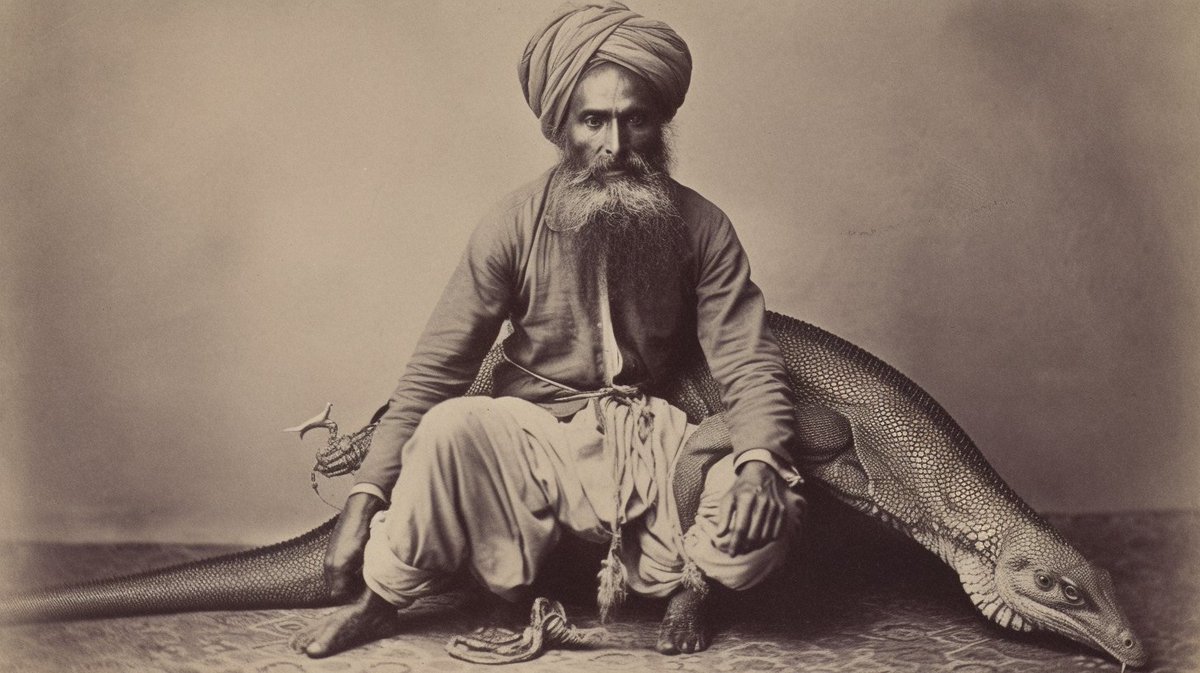 baghardh's tweet photo. Singhs with some of the Ancient reptiles of Punjab, ਰੀਂਗਣ ਵਾਲੇ ਜੀਵ. https://t.co/xIiLiN7PeG
