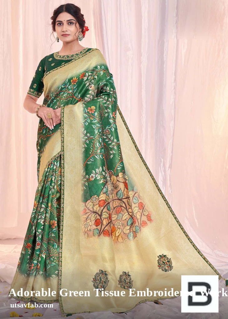 utsavfab's tweet photo. Adorable Green Tissue Embroidered Work Utsav Sari For Party utsav13152
by UTSAV FAB starting at $95.00. 
whats app at +1 919 590 5389
#utsav #utsavfab #utsavfashion #saree #salwar_kameez #lehenga https://t.co/5DUpu1W93E