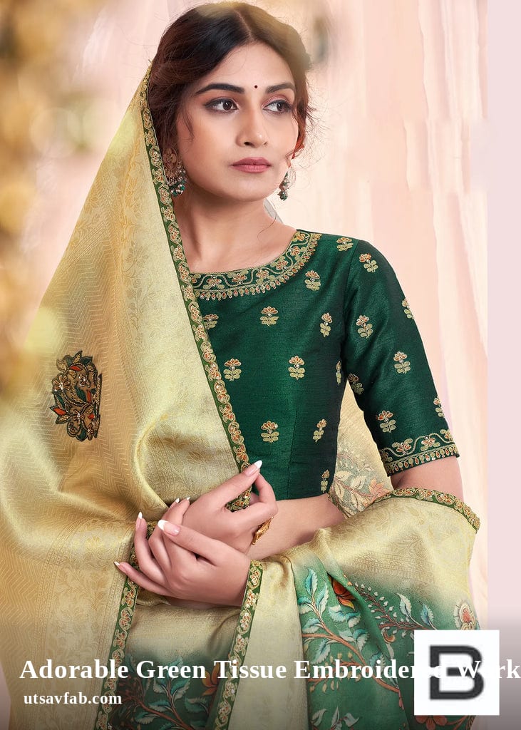 utsavfab's tweet photo. Adorable Green Tissue Embroidered Work Utsav Sari For Party utsav13152
by UTSAV FAB starting at $95.00. 
whats app at +1 919 590 5389
#utsav #utsavfab #utsavfashion #saree #salwar_kameez #lehenga https://t.co/5DUpu1W93E