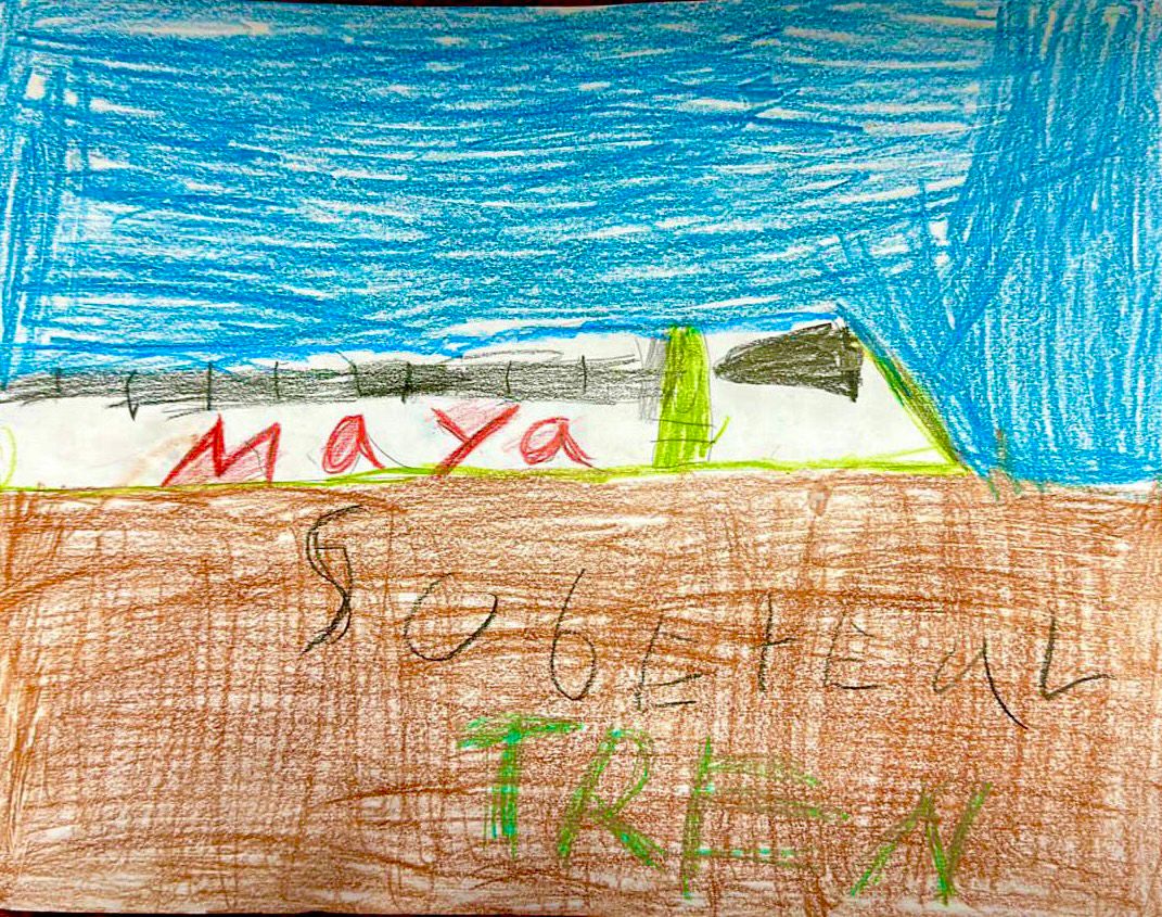 TrenMayaMX's tweet photo. ¡Feliz Día Del Niño y de la Niña!
El #TrenMaya desde los ojos de… Luciana, 7 años 🇲🇽 https://t.co/gV1MtiPIiO