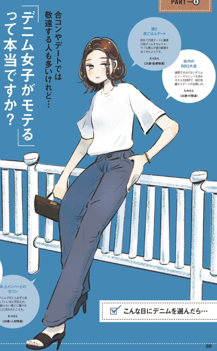 CLASSY 6月号にイラストが掲載されています! ファッション誌に大きくイラストが載るのは初なので嬉しかったです〜