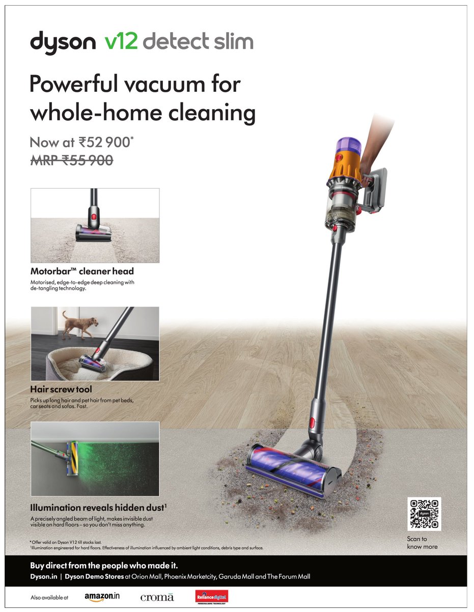 Powerful double impact from Premium Home Appliances brand #Dyson, exclusive in No.1 read daily #vijaykarnataka &amp; #Bangaloremirror today <a href="/katranjeet/">Ranjeet Kate</a> <a href="/RahulC365/">Rahul Chauhan</a> <a href="/jitenderbisht/">Jitender Singh Bisht</a>