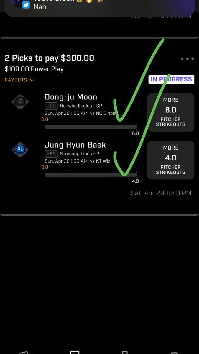 tedspicks's tweet image. what do you do when you win 5 bands on pp?? SWEEP KBO 2 HOURS LATER🍚✅✅✅🧑‍🍳 #kboprizepicks #prizepicklocks #PrizePicks #prizepickskbo #prizepickswinning