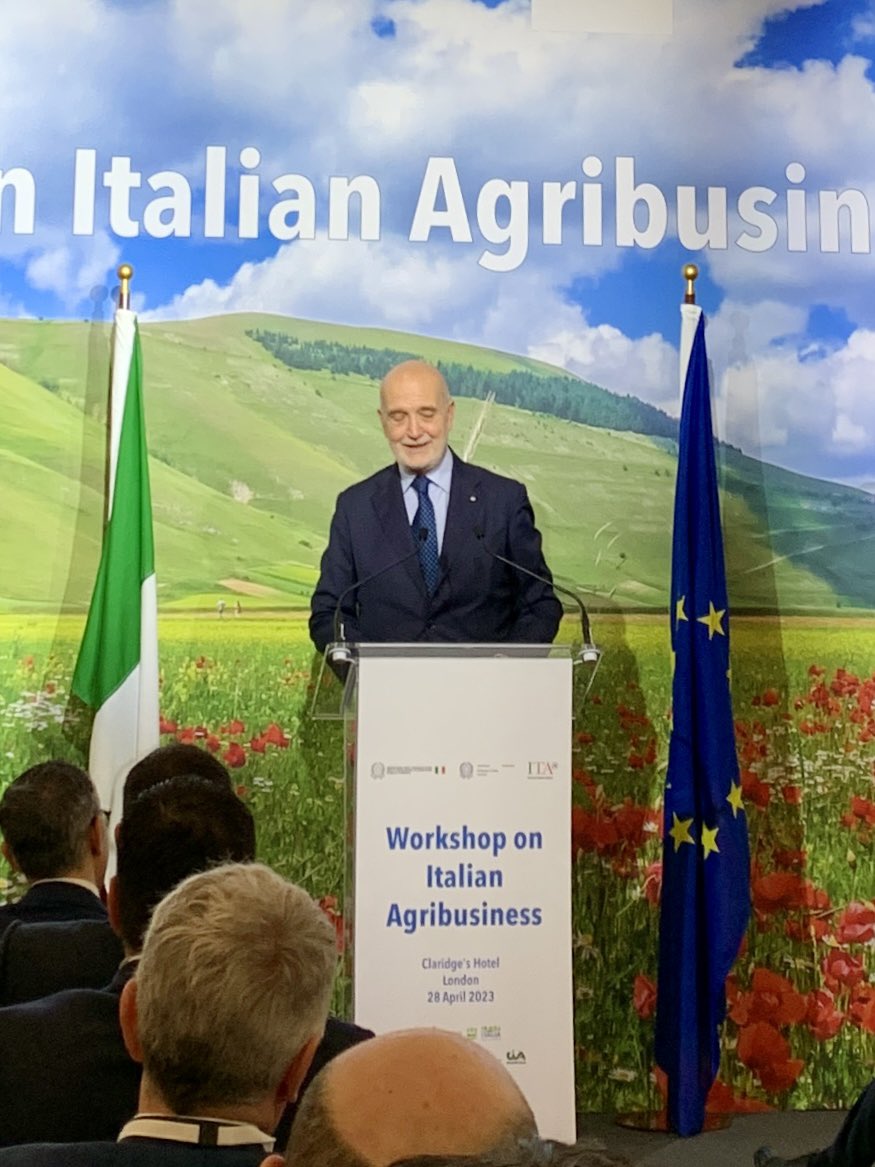 Meeting the Italian Prime Minister <a href="/GiorgiaMeloni/">Giorgia Meloni</a> and the Italian minister of agriculture, food sovereignty and forestry <a href="/FrancescoLollo1/">Francesco Lollobrigida 🇮🇹</a> at the Italian Embassy in London with ambassador <a href="/InigoLND/">InigoLambertini</a> to discuss food security and climate resilience