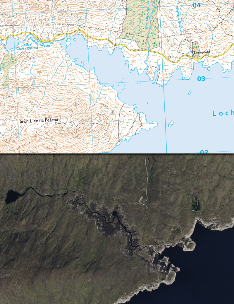 Frogwell's tweet photo. @Spurtle284 I suppose should probably update my maps, but I probably won't 🙂 I notice they haven't bothered updating the water line up Caolie Water though. https://t.co/nJa7fD6aiQ