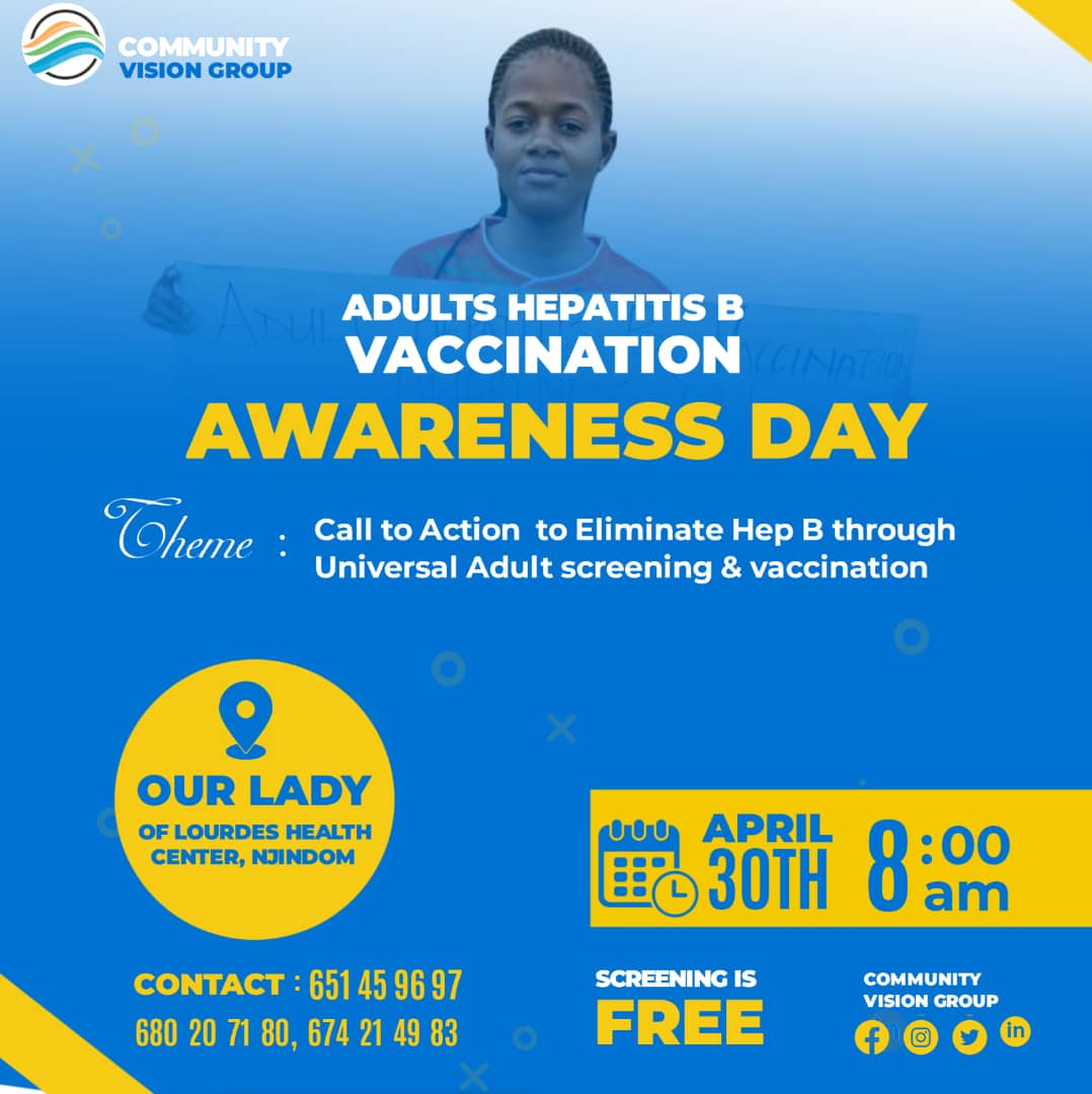 Ntangjulius's tweet photo. Today is #AdultHepBVaxDay. Our volunteers at @comvisiongroup are presently carrying out free screening in three medical units across the NWR #Cameroon at St Blaise and Providence Clinics in Bamenda &amp; in Mbengwi. @GlobalHep @HepBFoundation @MinsanteCMR @Hep_Alliance @DpsMinsante https://t.co/GdXqrcxosV