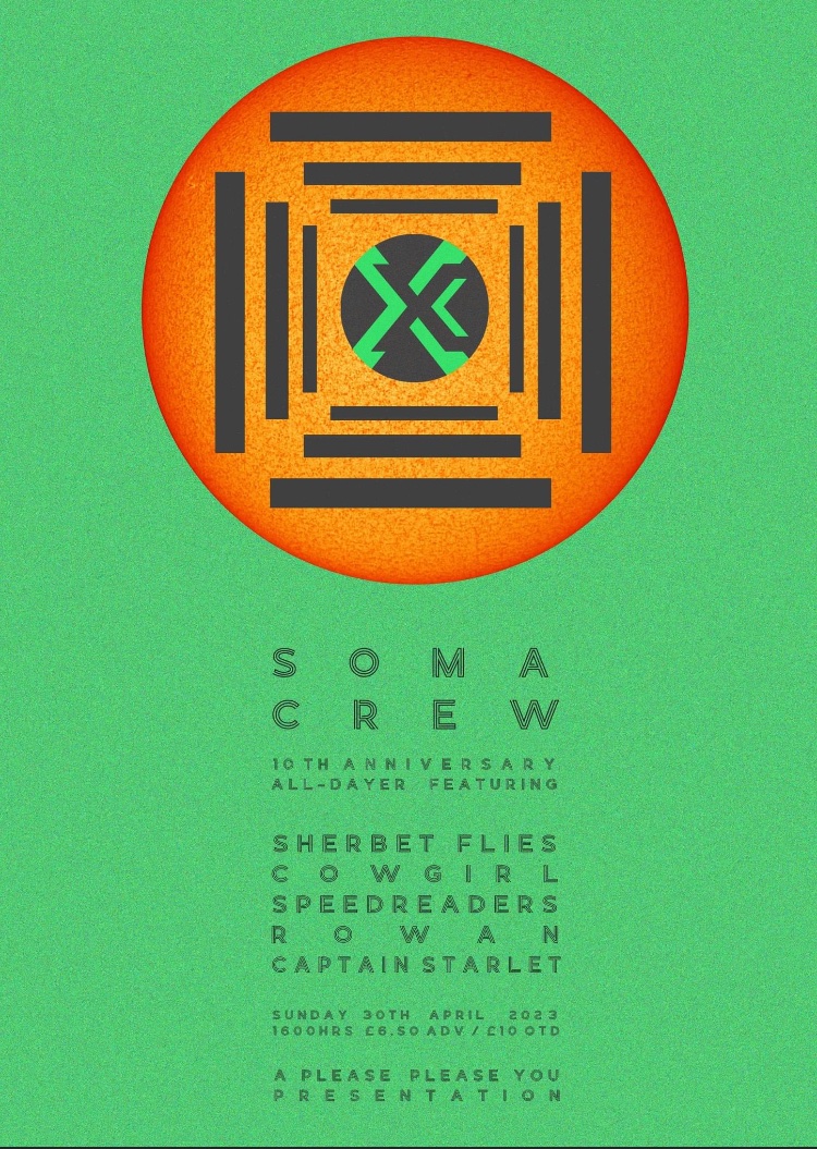 It’s Soma Crew’s 10th birthday! Big party at @TheCrescentYork from 4pm