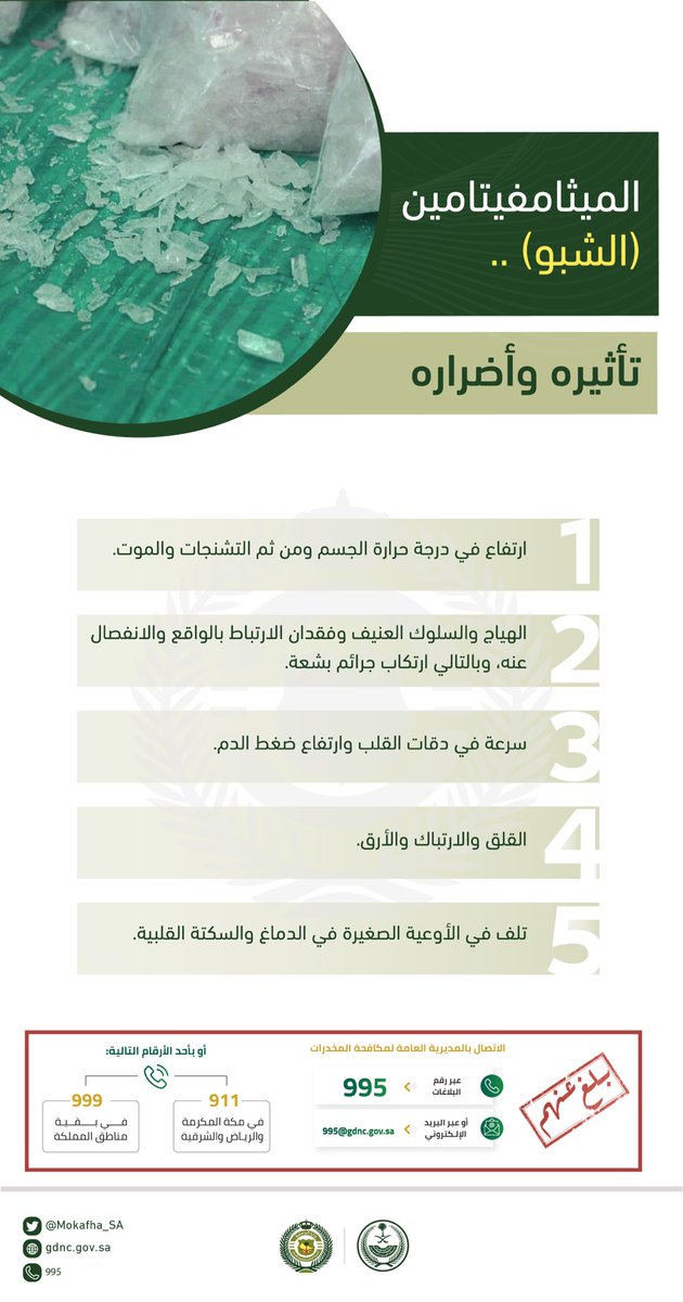 الميثامفيتامين (الشبو) .. المخدر القاتل.

#الوقاية_أمان