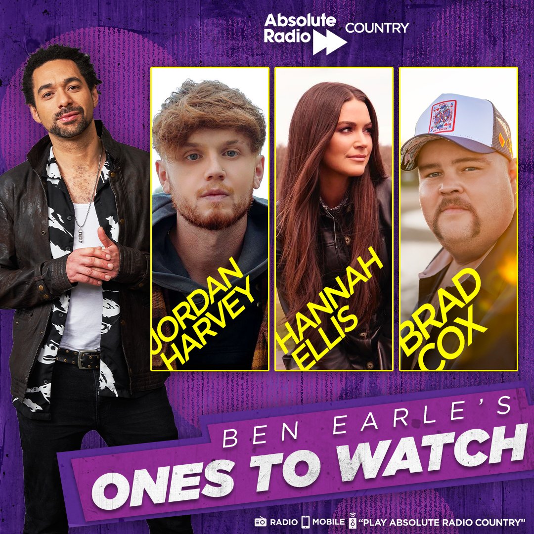 Absolute Radio Country (@arcountry) on Twitter photo .@BenEarle is back with you this Sunday from 9am with music form his Ones To Watch including: <a href="/jordanharvey___/">Jordan Harvey</a>, <a href="/hannahgreyellis/">Hannah Ellis</a> and @<a href="/BradCoxOfficial/">Brad Cox</a>.
🗣 “Play Absolute Radio Country” .@BenEarle is back with you this Sunday from 9am with music form his Ones To Watch including: <a href="/jordanharvey___/">Jordan Harvey</a>, <a href="/hannahgreyellis/">Hannah Ellis</a> and @<a href="/BradCoxOfficial/">Brad Cox</a>.
🗣 “Play Absolute Radio Country”