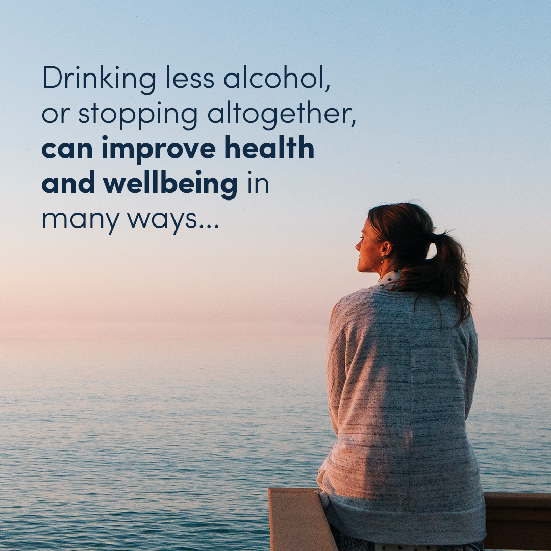 Did you know that cutting back on the amount of alcohol you drink, or  stopping drinking can benefit your mind and body? Learn more about the  benefits of cutting back: https://t.co/rRSWosmOnH #healthandwellbeing #, image size:1080x1080