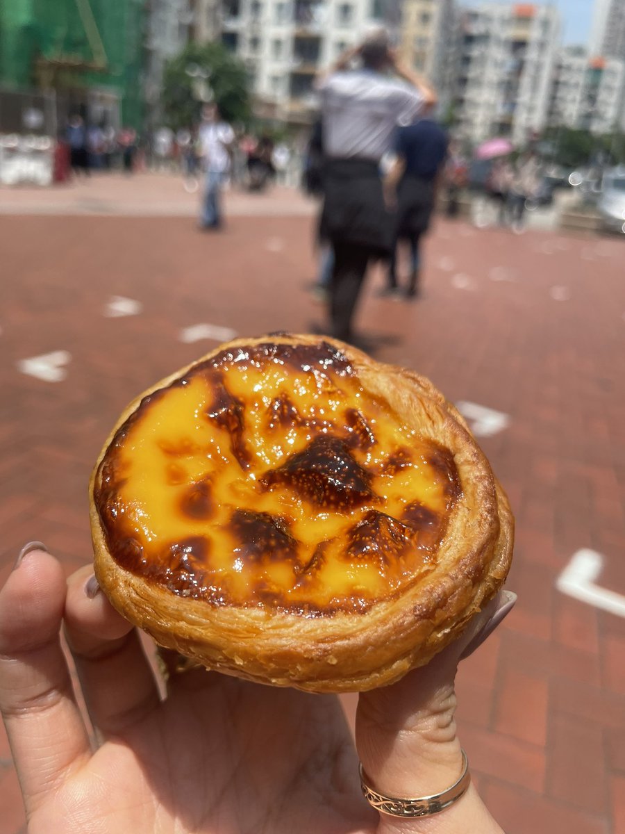 kononok's tweet photo. マカオはカジノしなくても楽しい場所だと3回目にして知る。エッグタルトもポークサンドも美味しかったし街も可愛いし、女子旅にぴったり！また来たいなぁ☺️ https://t.co/RyRsgL1V55
