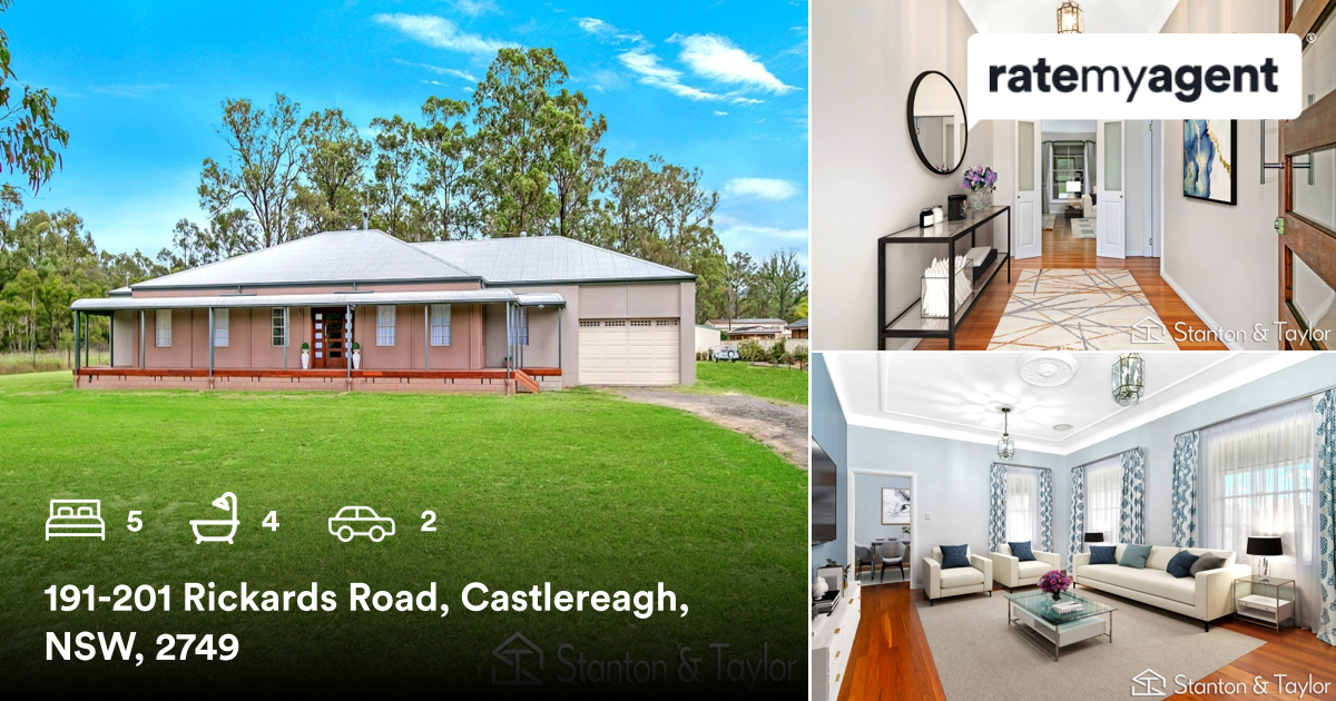 🛌 5 🛀 4 🚘 2
📍 191-201 Rickards Road, Castlereagh, NSW, 2749

Our agent’s latest sale on #RateMyAgent

rma.reviews/4TzNUakqvV6Q

...
#ratemyagent #realestate #Stanton_and_Taylor_Real_Estate